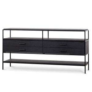 1.6m Sideboard Unit - Full Black