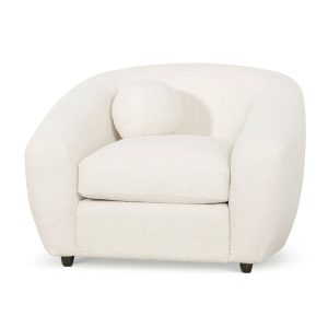 Armchair - Ivory White Boucle