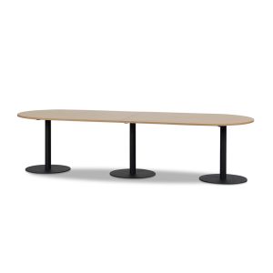 3m Oval Meeting Table - Natural