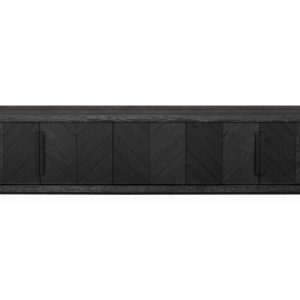 2.23m Entertainment TV Unit - Textured Espresso Black