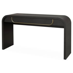1.4m Console Table - Textured Espresso Black