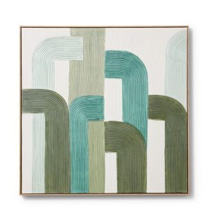 Verdant Bello Green Hand-Painted Wall Art